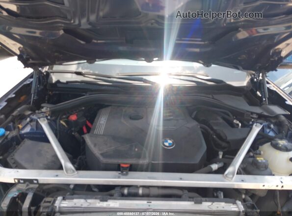 5UXTY5C00M9H89123 2021 BMW X3 Blue Հետևի տեսք