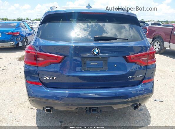 5UXTY5C00M9H89123 2021 BMW X3 Blue 