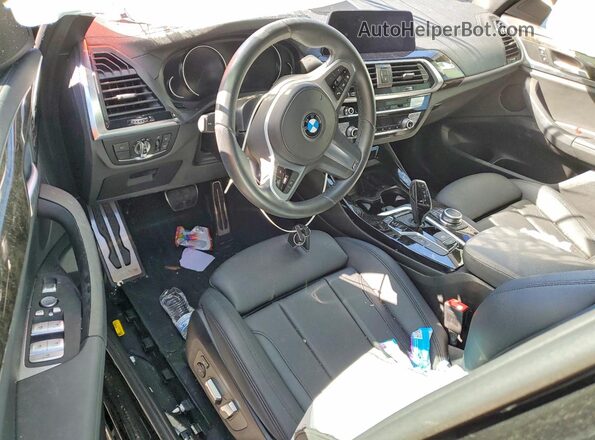 5UXTY5C01L9B39215 2020 BMW X3 Black წინა პანელის ხედი