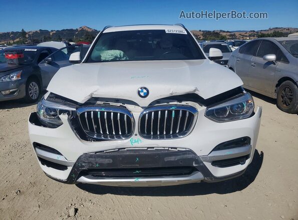 5UXTY5C01L9B91914 2020 BMW X3 White Front view