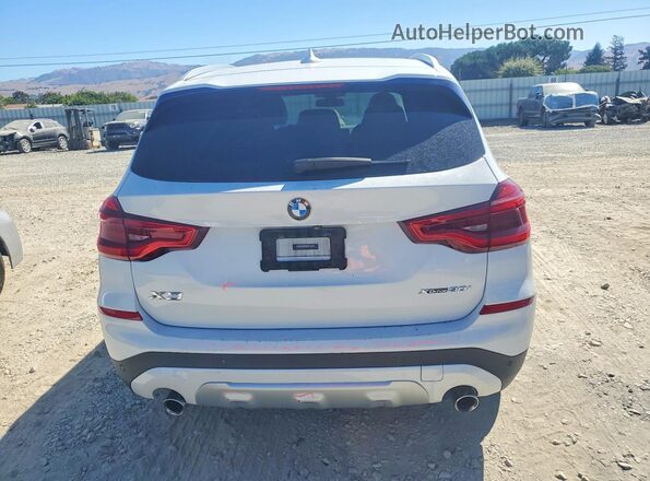 5UXTY5C01L9B91914 2020 BMW X3 White Rear view