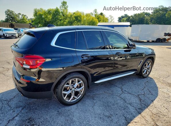 5UXTY5C01M9E51858 2021 BMW X3 Черный Задняя правая четверть