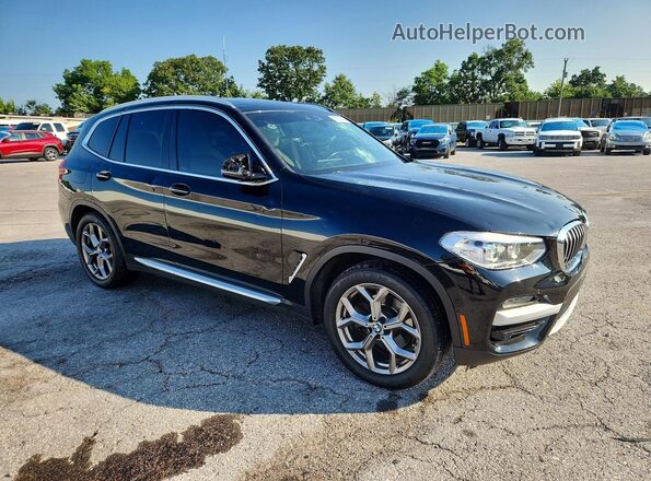 5UXTY5C01M9E51858 2021 BMW X3 Черный Передняя правая четверть