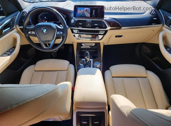 5UXTY5C01M9E51858 2021 BMW X3 Черный Вид панели приборов