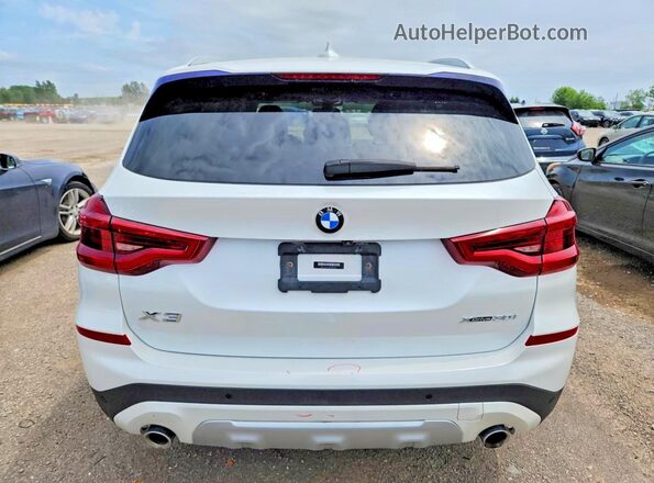 5UXTY5C01M9E60561 2021 BMW X3 White Вид ззаду