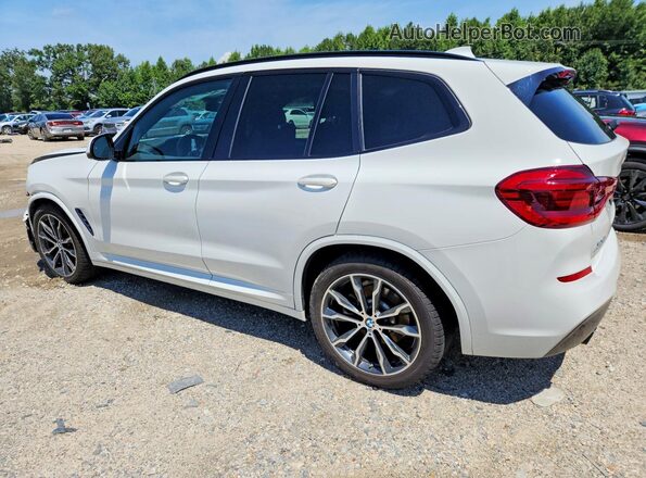 5UXTY5C01M9F15980 2021 BMW X3 White Trasero izquierdo