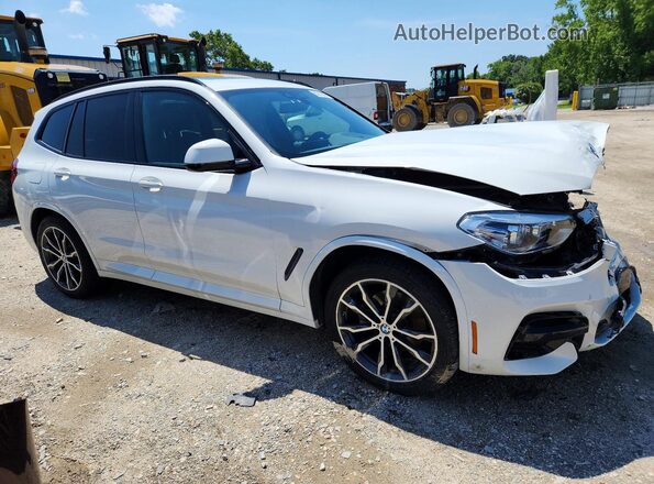 5UXTY5C01M9F15980 2021 BMW X3 White Delantero derecho