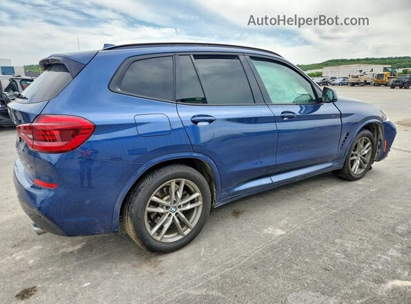 5UXTY5C02M9D97096 2021 BMW X3 Blue Rear right