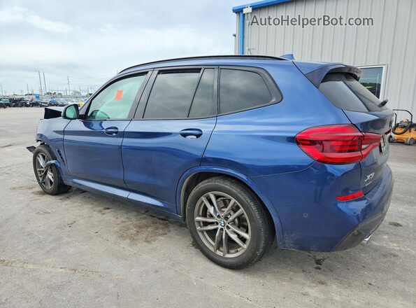 5UXTY5C02M9D97096 2021 BMW X3 Blue Rear left