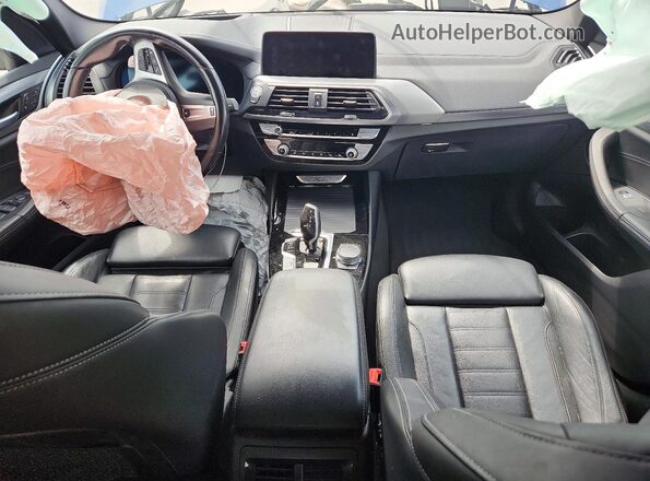 5UXTY5C02M9D97096 2021 BMW X3 Blue Dashboard view