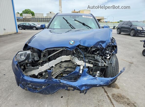 5UXTY5C02M9D97096 2021 BMW X3 Blue Front view