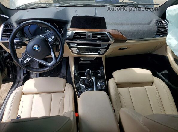 5UXTY5C02M9G79464 2021 BMW X3 Blue Dashboard view