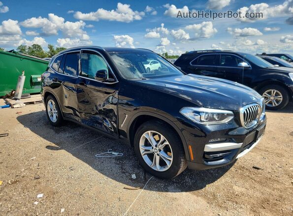 5UXTY5C03LLT36757 2020 BMW X3 Black Przód prawy