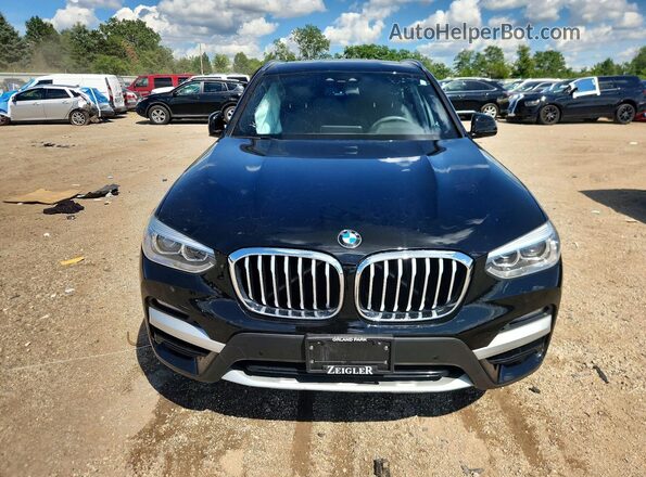 5UXTY5C03LLT36757 2020 BMW X3 Black Widok z przodu