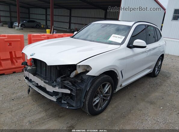 5UXTY5C03M9F02132 2021 BMW X3 White წინა მარცხენა ხედი სამი მეოთხედიდან