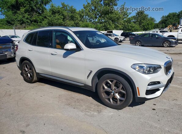 5UXTY5C03M9H92341 2021 BMW X3 White Առջևի աջ
