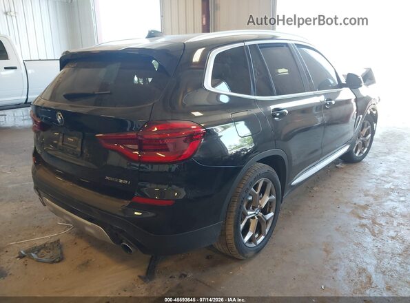 5UXTY5C03M9H92663 2021 BMW X3 Black Հետևի աջ