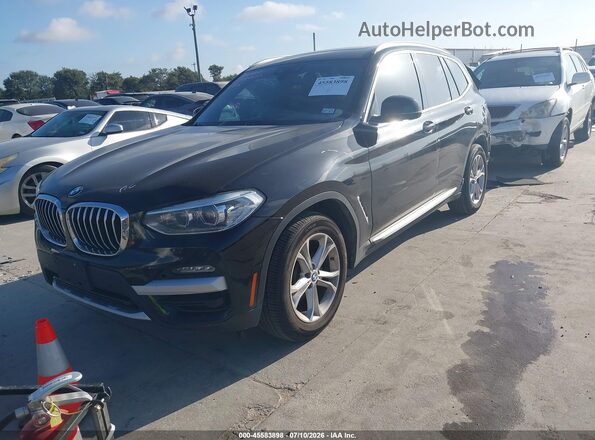5UXTY5C04LLT36847 2020 BMW X3 Черный Передняя левая четверть