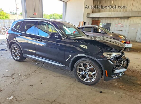 5UXTY5C04M9E37789 2021 BMW X3 Black Front right