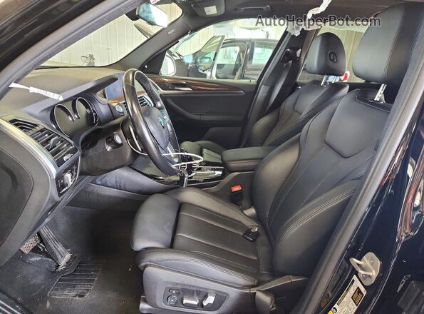 5UXTY5C04M9E37789 2021 BMW X3 Black Front interior view