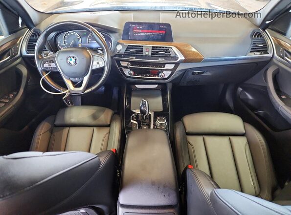 5UXTY5C04M9E37789 2021 BMW X3 Black Dashboard view