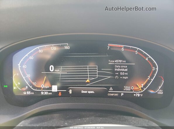 5UXTY5C04M9F21496 2021 BMW X3 Blue Vista de los asientos traseros