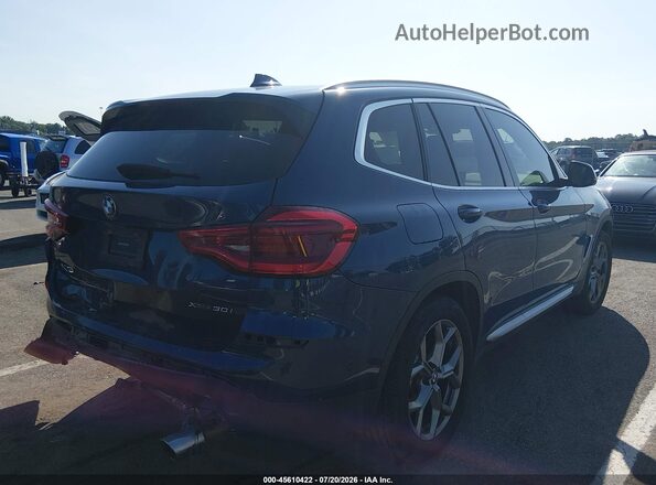 5UXTY5C04M9F21496 2021 BMW X3 Blue Trasero derecho