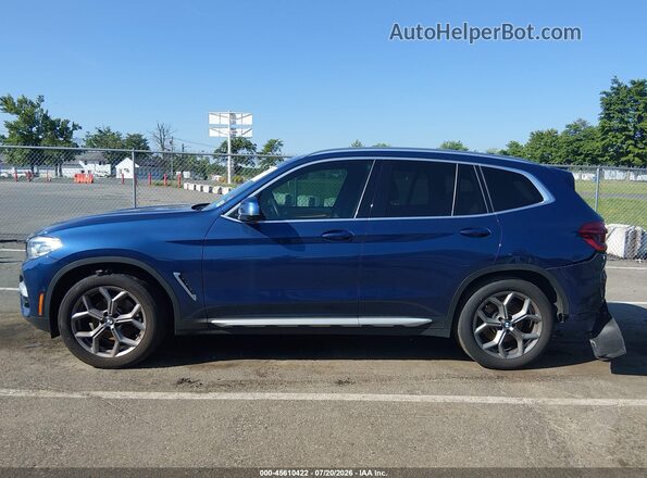 5UXTY5C04M9F21496 2021 BMW X3 Blue Vista interior de 360 grados