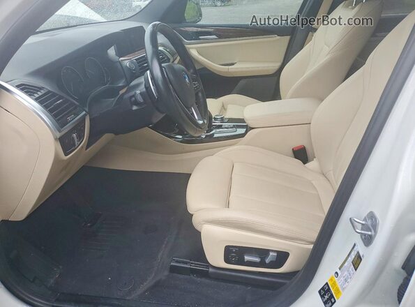 5UXTY5C04M9G72855 2021 BMW X3 White Vista interior delantera