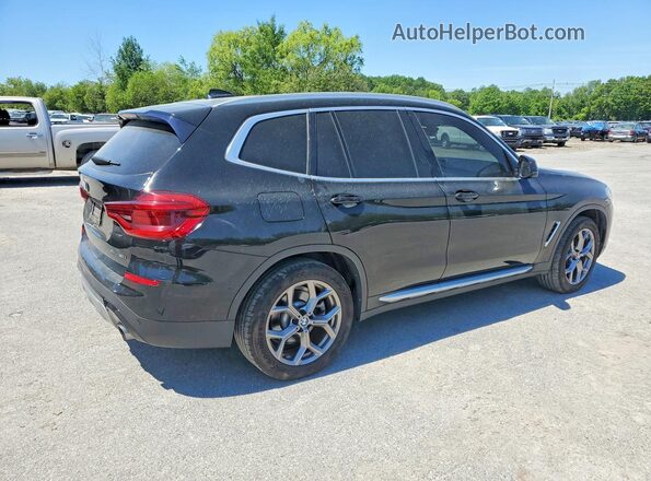5UXTY5C04M9G76341 2021 BMW X3 Black Задня права чверть