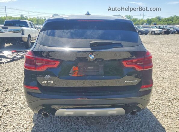 5UXTY5C04M9G76341 2021 BMW X3 Black Вид ззаду