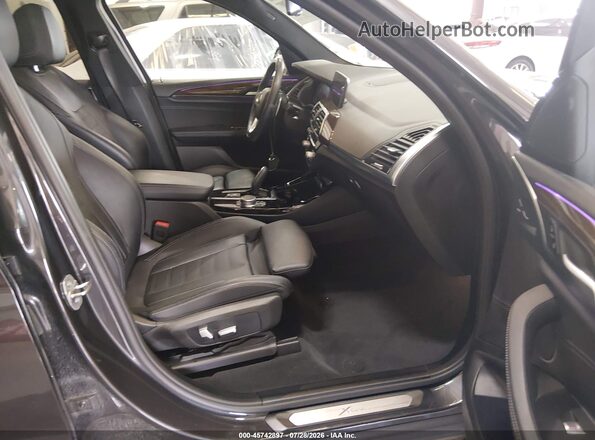 5UXTY5C04M9H40748 2021 BMW X3 Black წინა სალონის ხედი