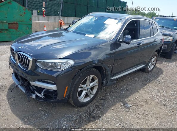 5UXTY5C05L9B09585 2020 BMW X3 Gray Առջևի ձախ երեք քառորդ տեսարան