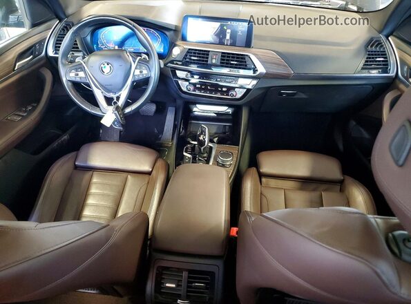 5UXTY5C05L9C74035 2020 BMW X3 Black Առջևի վահանակի տեսք