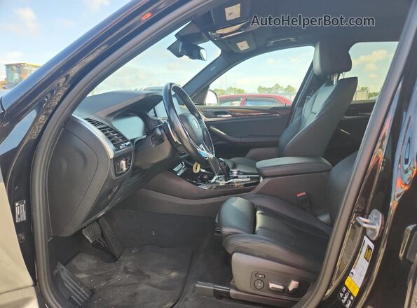 5UXTY5C05M9D90739 2021 BMW X3 Black წინა სალონის ხედი