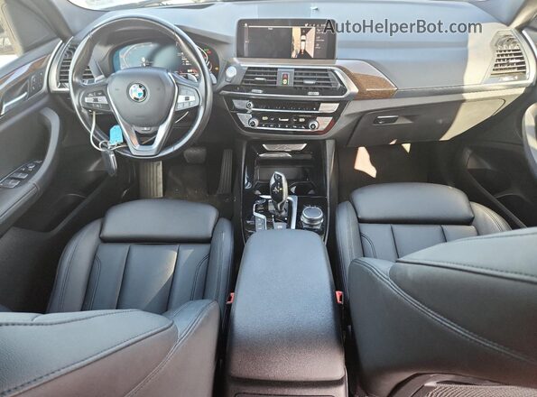 5UXTY5C05M9D90739 2021 BMW X3 Black წინა პანელის ხედი