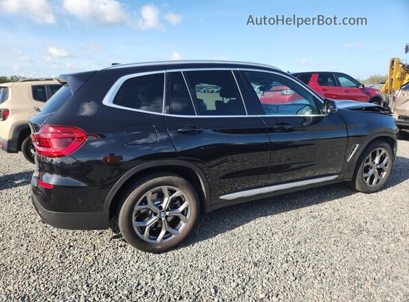 5UXTY5C05M9D90739 2021 BMW X3 Black უკანა მარჯვენა