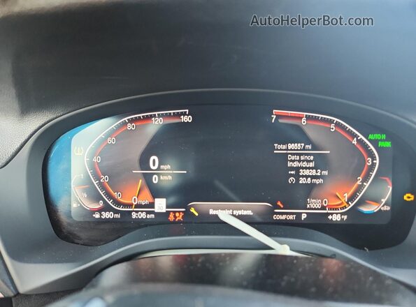 5UXTY5C05M9D90739 2021 BMW X3 Black ხელსაწყოთა პანელის ხედი