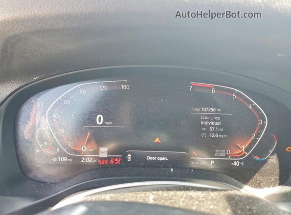 5UXTY5C06M9F16316 2021 BMW X3 Silver Instrument cluster view