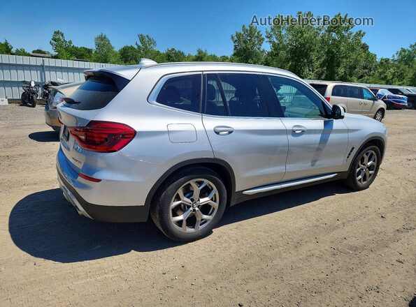 5UXTY5C06M9H22123 2021 BMW X3 Серебряный Задняя правая четверть
