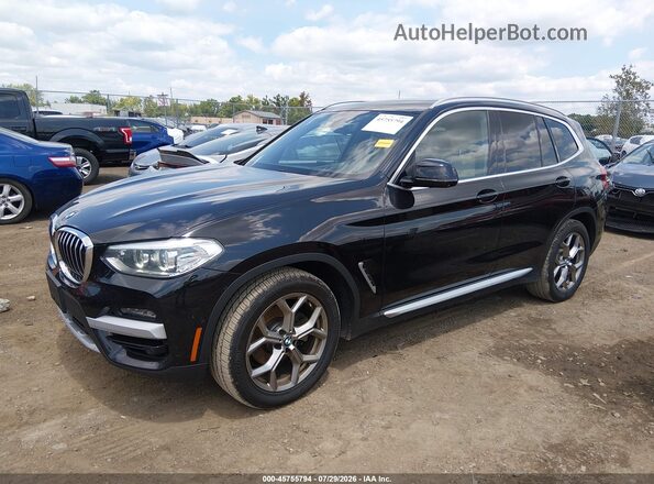 5UXTY5C07L9C62565 2020 BMW X3 Black Front left
