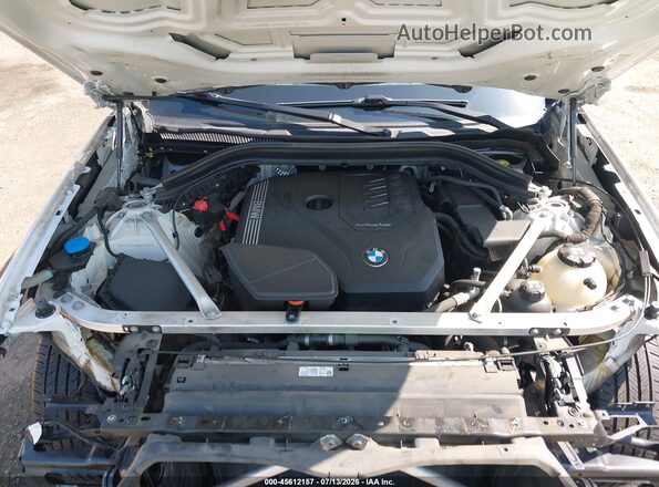 5UXTY5C08M9F41606 2021 BMW X3 White Հետևի տեսք