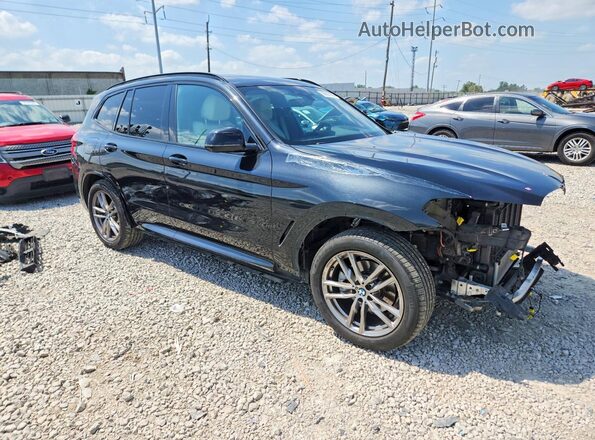 5UXTY5C08M9F54503 2021 BMW X3 Black Front right
