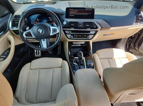 5UXTY5C08M9F54503 2021 BMW X3 Black Dashboard view