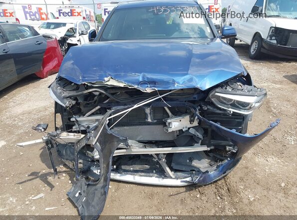 5UXTY5C09L9B63701 2020 BMW X3 Blue Դիմացի տեսք