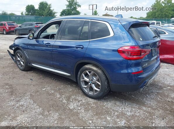 5UXTY5C09L9B63701 2020 BMW X3 Blue Հետևի ձախ
