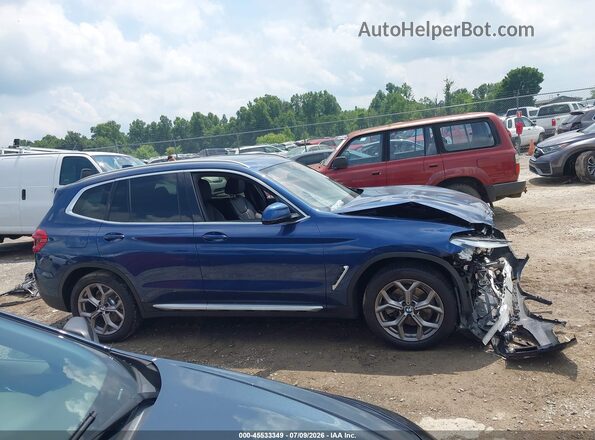 5UXTY5C09L9B63701 2020 BMW X3 Blue Սալոնի 360 աստիճան տեսք