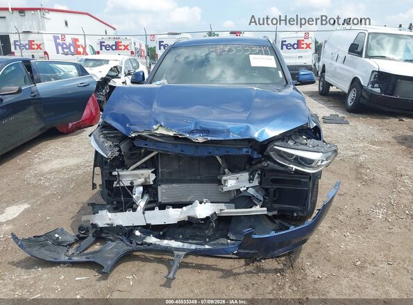 5UXTY5C09L9B63701 2020 BMW X3 Blue Սալոնի հետևի տեսք