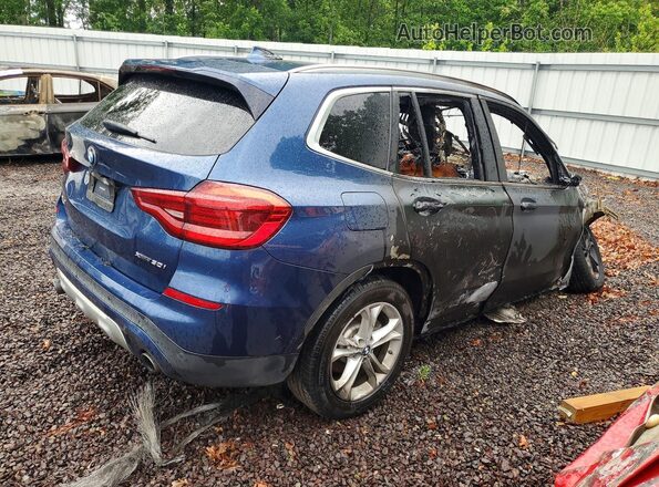 5UXTY5C09L9C68044 2020 BMW X3 Blue Задня права чверть