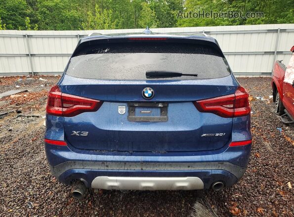 5UXTY5C09L9C68044 2020 BMW X3 Blue Вид ззаду